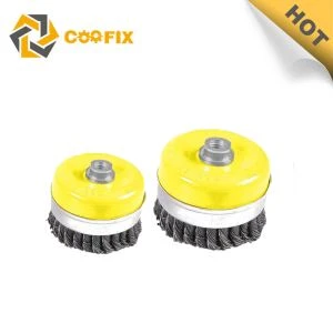 Ntxuav Cov Cuab Yeej Twisted Knot Hlau Txhuam Lub Khaub Ncauj Txhuam 75mm 100mm Sib Ntswg Disc